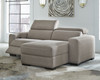 Mabton Gray Right Arm Facing Power Reclining Back Chaise 2 Pc Sectional