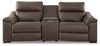 Salvatore Chocolate Power Reclining Loveseat With Console 3 Pc Sectional