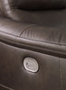 Salvatore Chocolate Power Reclining Loveseat With Console 3 Pc Sectional