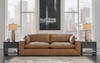 Emilia Caramel 2-Piece Sectional Loveseat