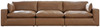 Emilia Caramel 3-Piece Sectional Sofa