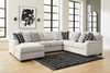 Huntsworth Dove Gray 4-Piece Sectional With Laf Corner Chaise