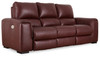 Alessandro Garnet Pwr Rec Sofa With Adj Headrest