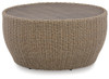 Danson Beige Round Cocktail Table