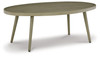 Swiss Valley Beige Oval Cocktail Table