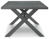 Elite Park Gray Rect Dining Table W/Umb Opt