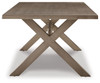 Beach Front Beige Rect Dining Table W/Umb Opt