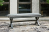 Elite Park Gray Bench With Cushion