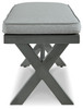 Elite Park Gray Bench With Cushion