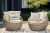 Danson Beige Swivel Lounge W/Cushion (Set of 2)