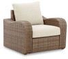 Sandy Bloom Beige Lounge Chair W/Cushion