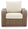 Sandy Bloom Beige Lounge Chair W/Cushion
