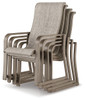 Beach Front Beige Sling Arm Chair (Set of 4)