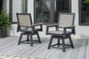Mount Valley Black / Driftwood Swivel Chair (Set of 2)