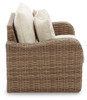 Sandy Bloom Beige Loveseat W/Cushion