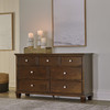 Danabrin Brown 7 Pc. Dresser, Mirror, King Panel Bed, 2 Nightstands