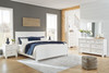 Fortman White 8 Pc. Dresser, Mirror, Chest, California King Panel Bed, 2 Nightstands