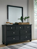 Lanolee Black 6 Pc. Dresser, Mirror, Chest, California King Panel Bed