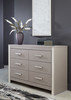 Surancha Gray 6 Pc. Dresser, Mirror, King Poster Bed