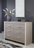 Surancha Gray 7 Pc. Dresser, Mirror, Chest, King Poster Bed