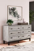 Vessalli Gray 6 Pc. Dresser, Mirror, Chest, Queen Panel Bed