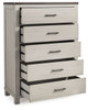 Darborn Gray / Brown Five Drawer Chest