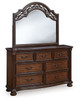 Lavinton Brown Dresser And Mirror