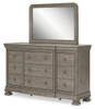 Lexorne Gray Dresser And Mirror