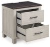 Darborn Gray / Brown Two Drawer Night Stand