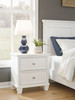 Fortman White Two Drawer Night Stand