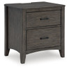 Montillan Grayish Brown Two Drawer Night Stand