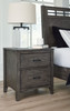 Montillan Grayish Brown Two Drawer Night Stand