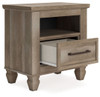 Yarbeck Sand One Drawer Night Stand