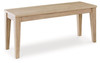 Gleanville Light Brown Large Dining Room Bench