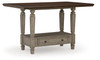Lodenbay Antique Gray Rectangular Dining Room Counter Table