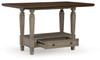 Lodenbay Antique Gray Rectangular Dining Room Counter Table