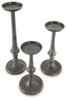 Eravell Pewter Finish Candle Holder Set (Set of 3)