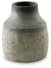 Moorestone Gray / Black Vase 10.5"