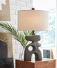 Danacy Distressed Black Paper Table Lamp