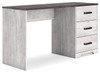 Shawburn White / Dark Charcoal Gray Home Office Desk