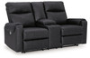 Axtellton Carbon Dbl Power Reclining Loveseat With Console