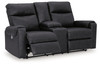 Axtellton Carbon Dbl Power Reclining Loveseat With Console