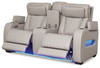 Boyington Gray Power Reclining Loveseat With Console/Adj Hdrst