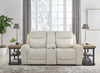 Mindanao Coconut Power Reclining Loveseat With Console / Adj Hdrst