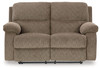 Scranto Oak Reclining Loveseat