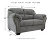 Allmaxx Pewter Loveseat