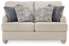 Traemore Pearl Silver Loveseat