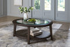 Celamar Dark Brown Oval Cocktail Table