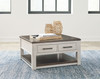 Darborn Gray / Brown Lift Top Cocktail Table