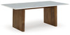 Isanti Light Brown / White Rectangular Cocktail Table